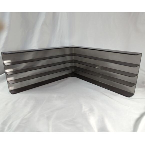 Vintage Gustavsberg Style LP Record Holder Gray Smoked Plastic Holds 40 Albums - Picture 5 of 7